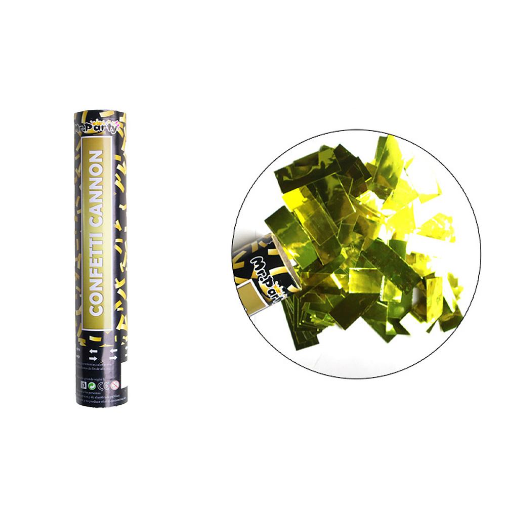 Lanza confeti dorado/plateado Color Aleatorio 60cm 30g 1pc