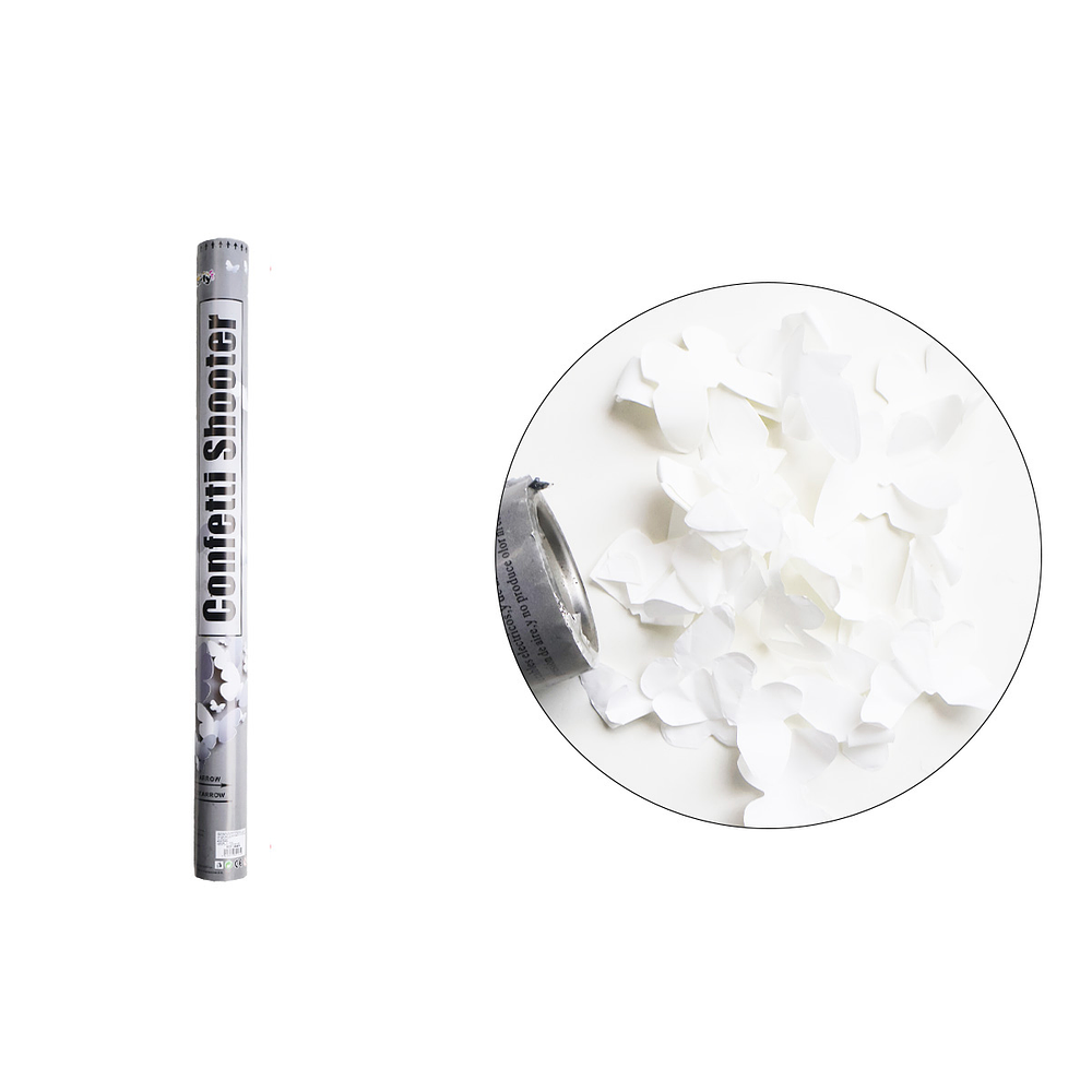 Lanza confeti mariposa de papel 40cm 20g 1pc