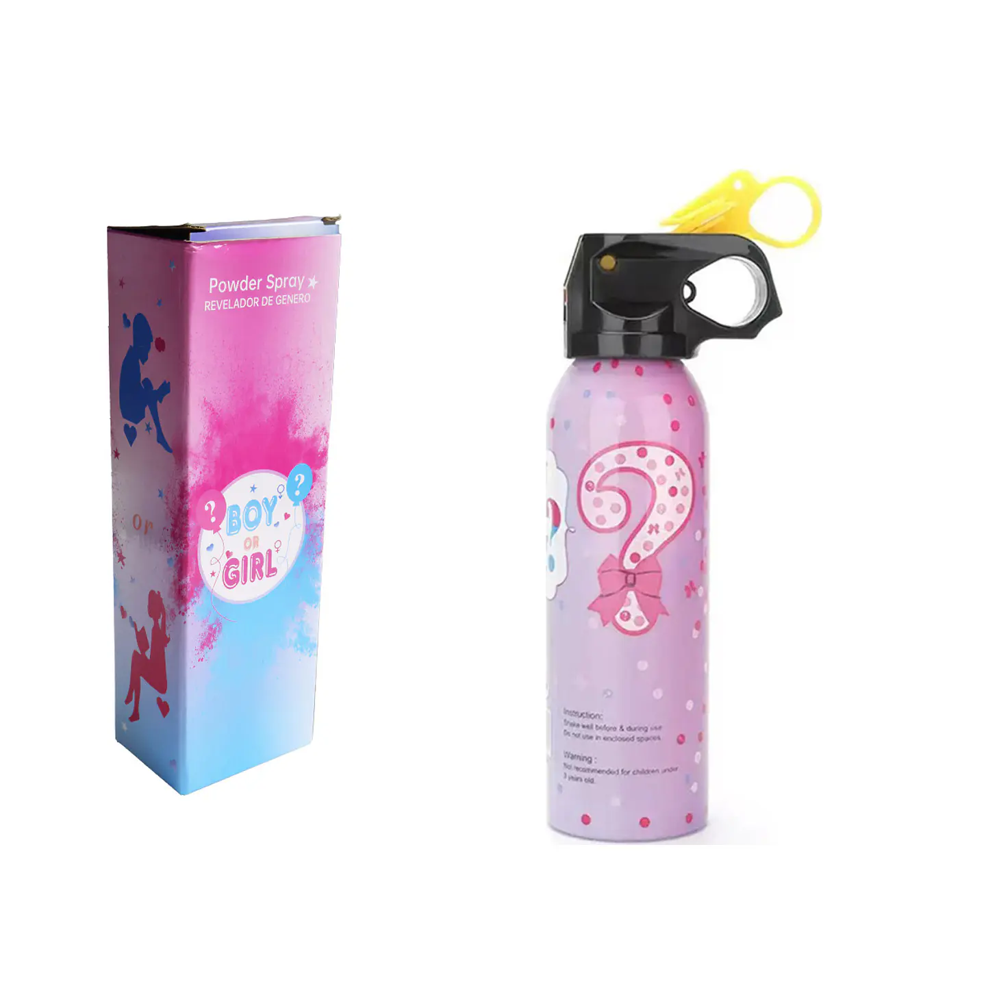 Lanza confeti Baby Shower a color rosado claro 57cm 200g 1pc 1