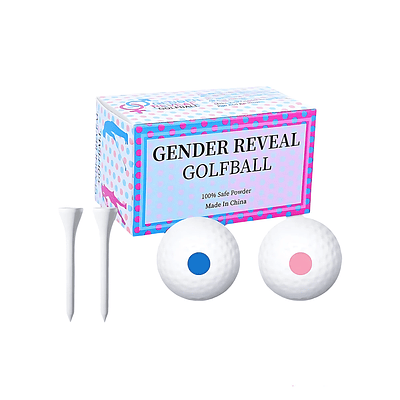 Baby shower golf ball en polvo de color rosado/azul 4.2cm 2pcs