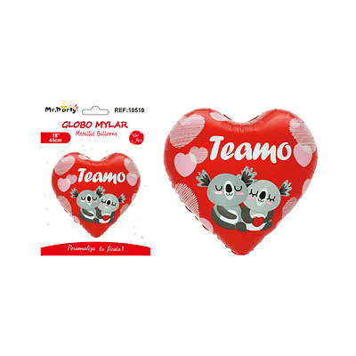 Globo metálico corazón de San Valentín 53*45cm