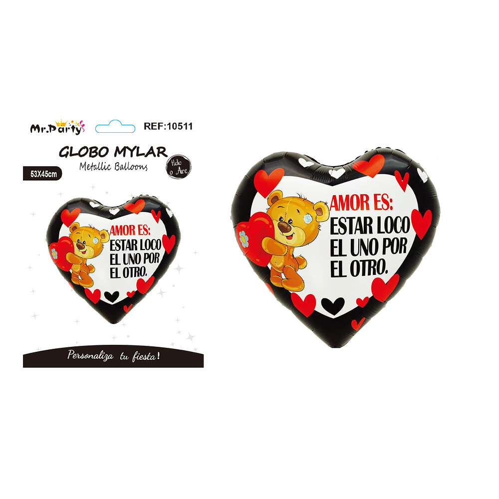 Globo metálico corazón de San Valentín 53*45cm