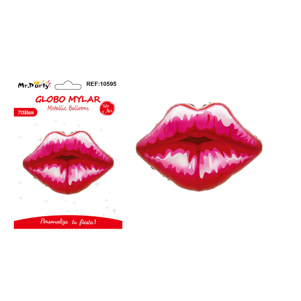 Globo metálico de labios 71*65cm 1