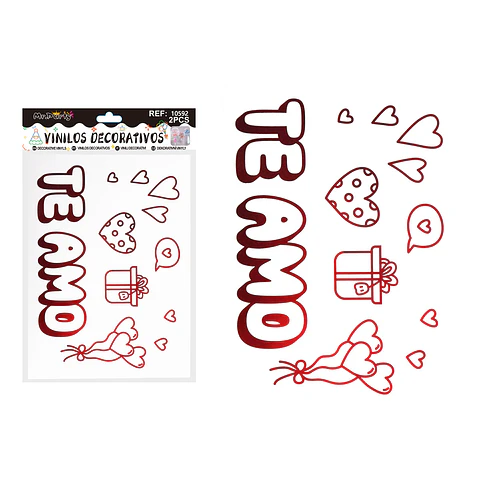 Sticker Te AMO para globo burbuja 2pcs
