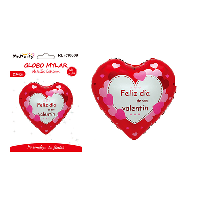 Globo metálico corazón de San Valentín 53*45cm