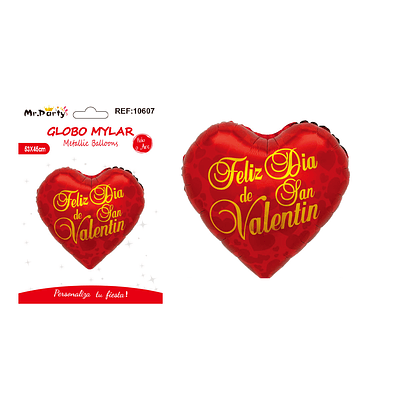 Globo metálico corazón de San Valentín 53*45cm