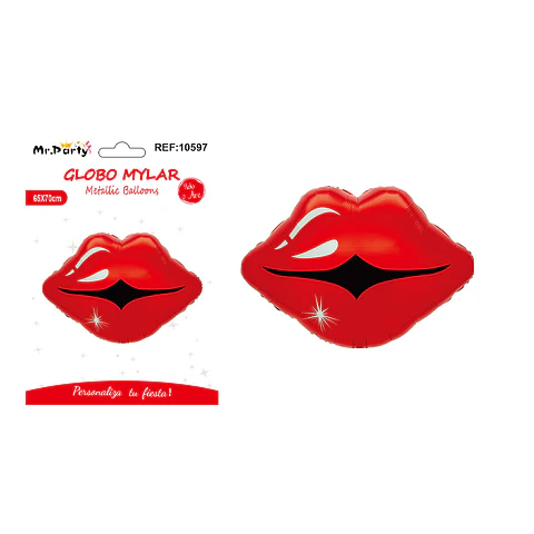 Globo metálico de labios 70*65cm
