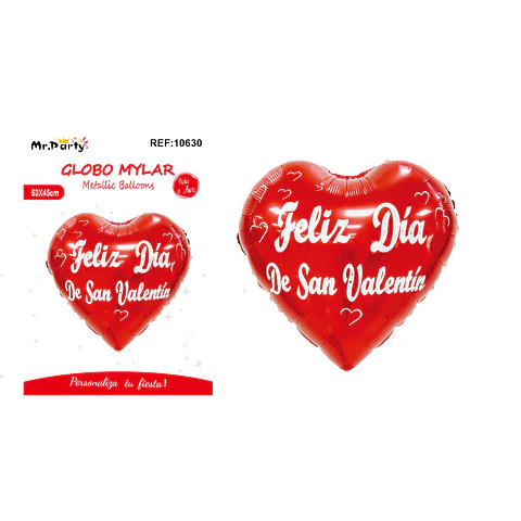 Globo metálico corazón San Valentín 53*45cm