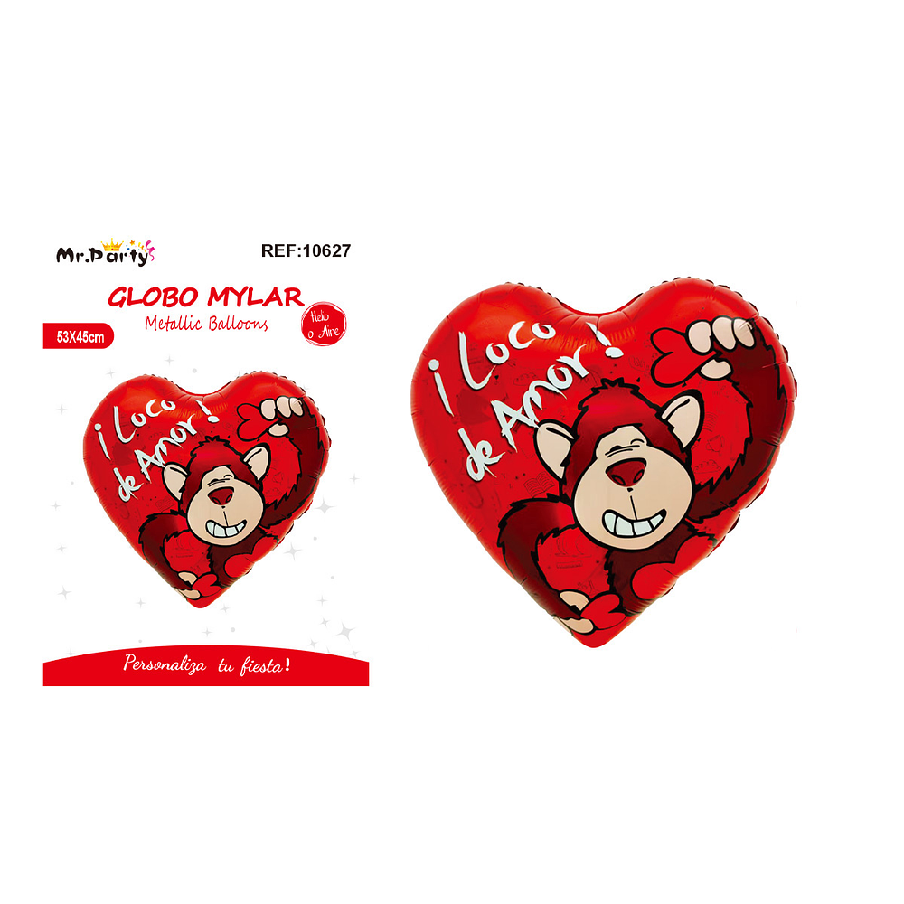 Globo metálico corazón de San Valentín 53*45cm