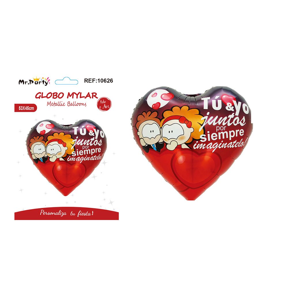 Globo metálico corazón de San Valentín 53*45cm