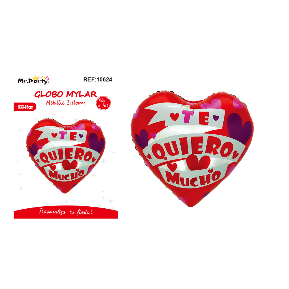 Globo metálico corazón de San Valentín 53*45cm