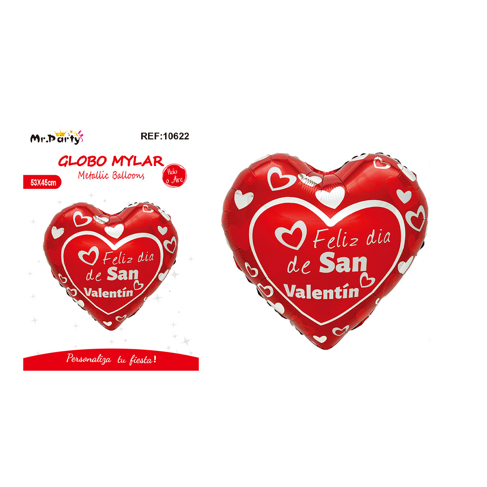 Globo metálico corazón de San Valentín 53*45cm