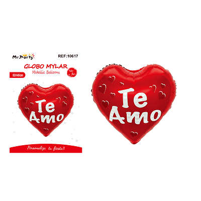 Globo metálico corazón rojo Te Amo 53*45cm