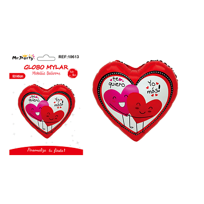 Globo metálico corazón de San Valentín 53*45cm