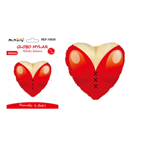 Globo metálico corazón rojo 42*44.3cm