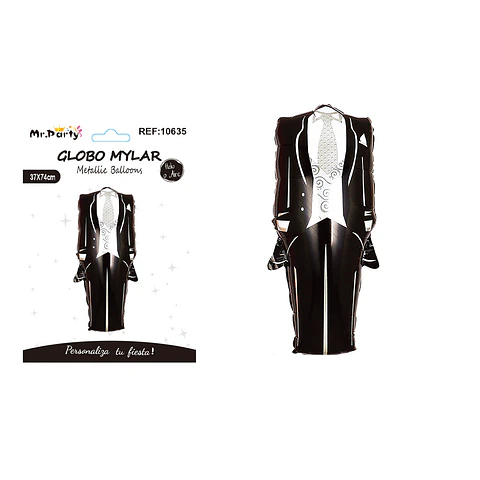 Globo metálico traje decorativo 37*74cm