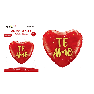 Globo metálico corazón 42*44.3cm