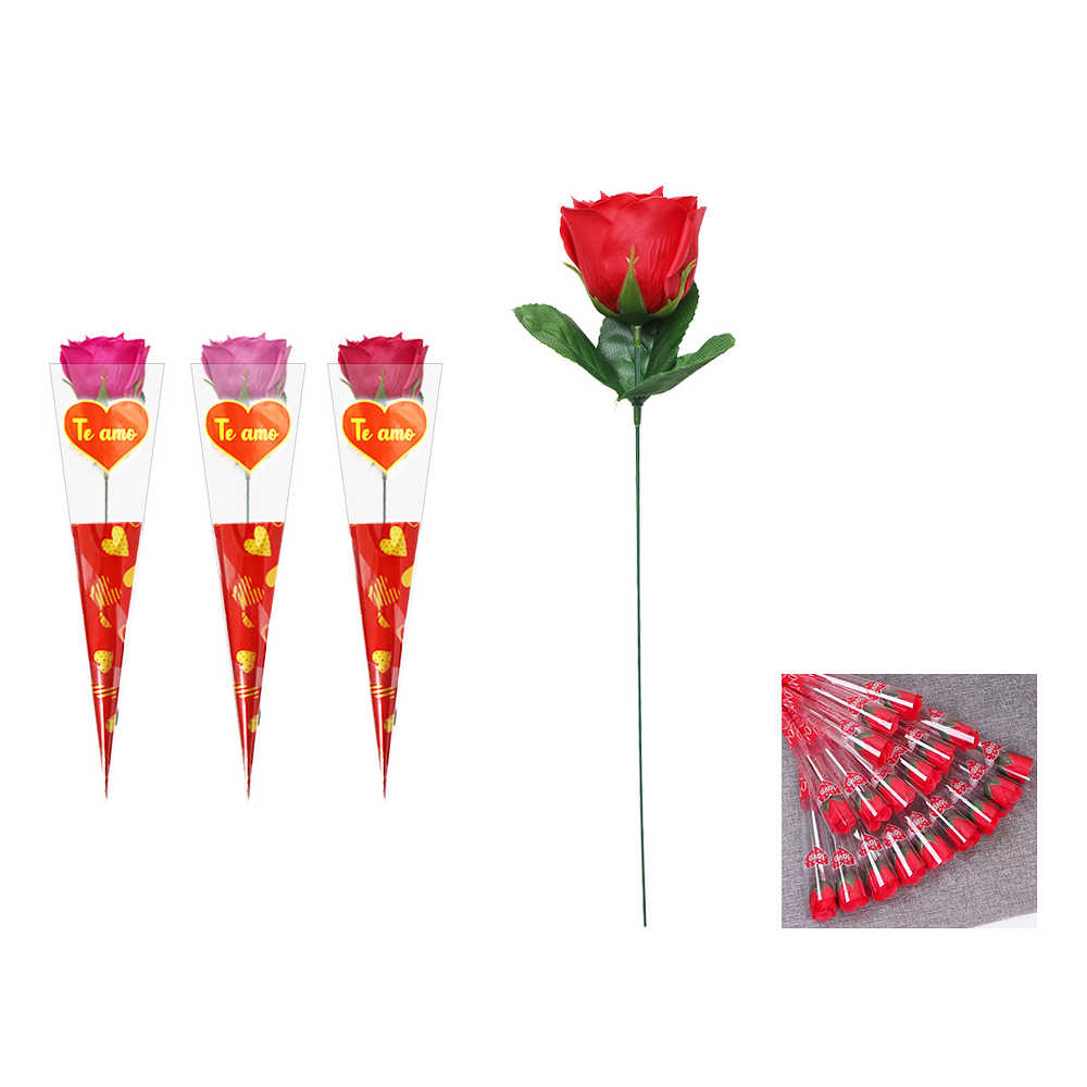 Rosa artificial Color Aleatorio 37*6cm