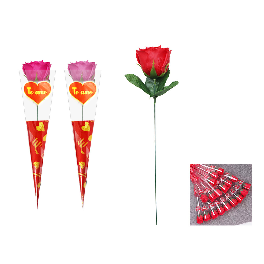 Rosa artificial Color Aleatorio 37*6cm