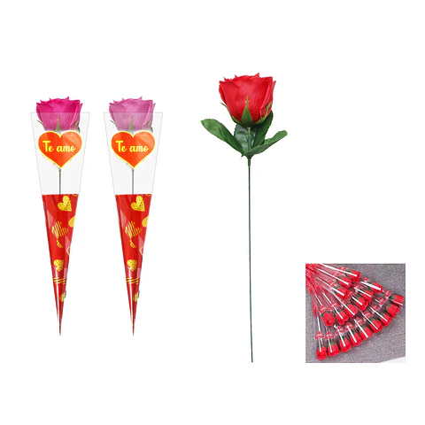 Rosa artificial Color Aleatorio 37*6cm