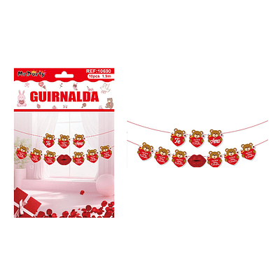 Guirnaldas decorativo San Valentín 10pcs 1.9M