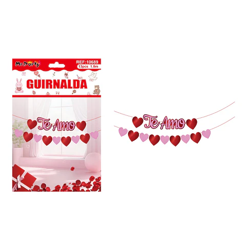 Guirnaldas decorativo San Valentín 13pcs 1.8M
