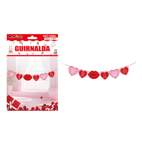 Guirnaldas decorativo San Valentín 6pcs 1.2M