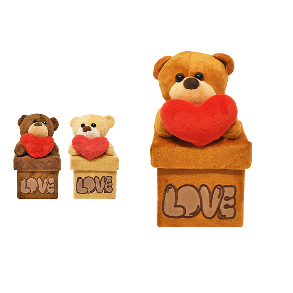 Peluche oso adorable de San Valentín 9*20cm Color Aleatorio