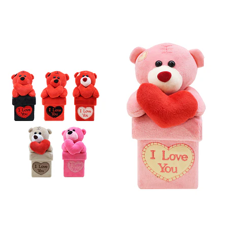 Peluche oso adorable de San Valentín 9*20cm Color Aleatorio