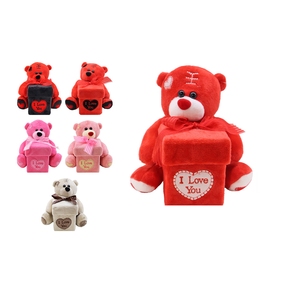 Peluche oso adorable de San Valentín 15*18cm Color Aleatorio