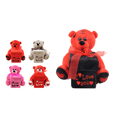 Peluche oso adorable de San Valentín 15*18cm Color Aleatorio