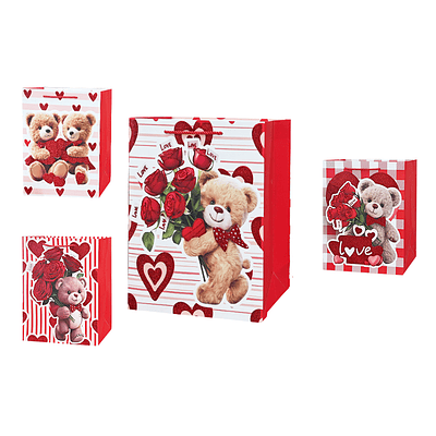 Bolsa de regalo con polvo brillante 40*30*12cm 12pcs Diseño Aleatorio