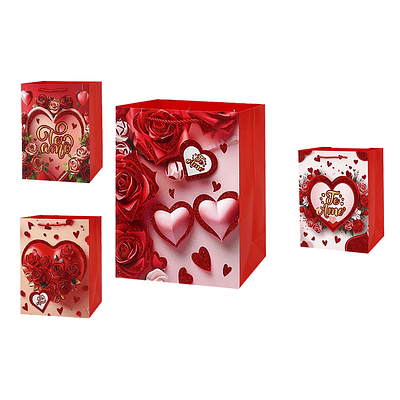 Bolsa de regalo con polvo brillante 40*30*12cm 12pcs Diseño Aleatorio