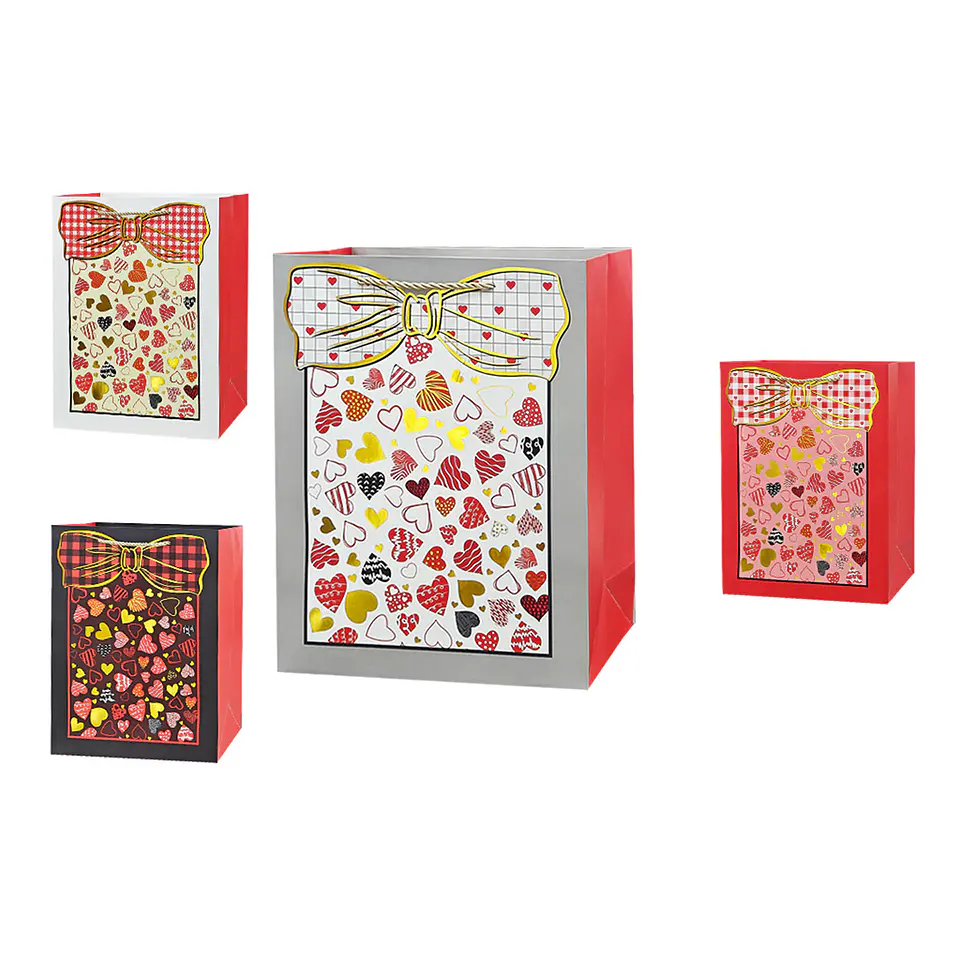 Bolsa de regalo con estampado dorado 32*26*12cm 12pcs Diseño Aleatorio 1