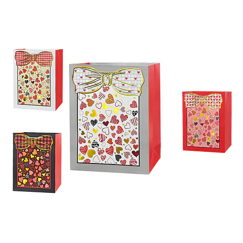 Bolsa de regalo con estampado dorado 23*18*10cm 12pcs Diseño Aleatorio