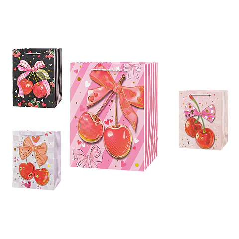 Bolsa de regalo con estampado dorado 23*18*10cm 12pcs Diseño Aleatorio