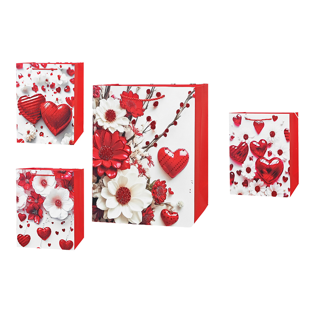 Bolsa de regalo con polvo brillante 32*26*12cm 12pcs Diseño Aleatorio