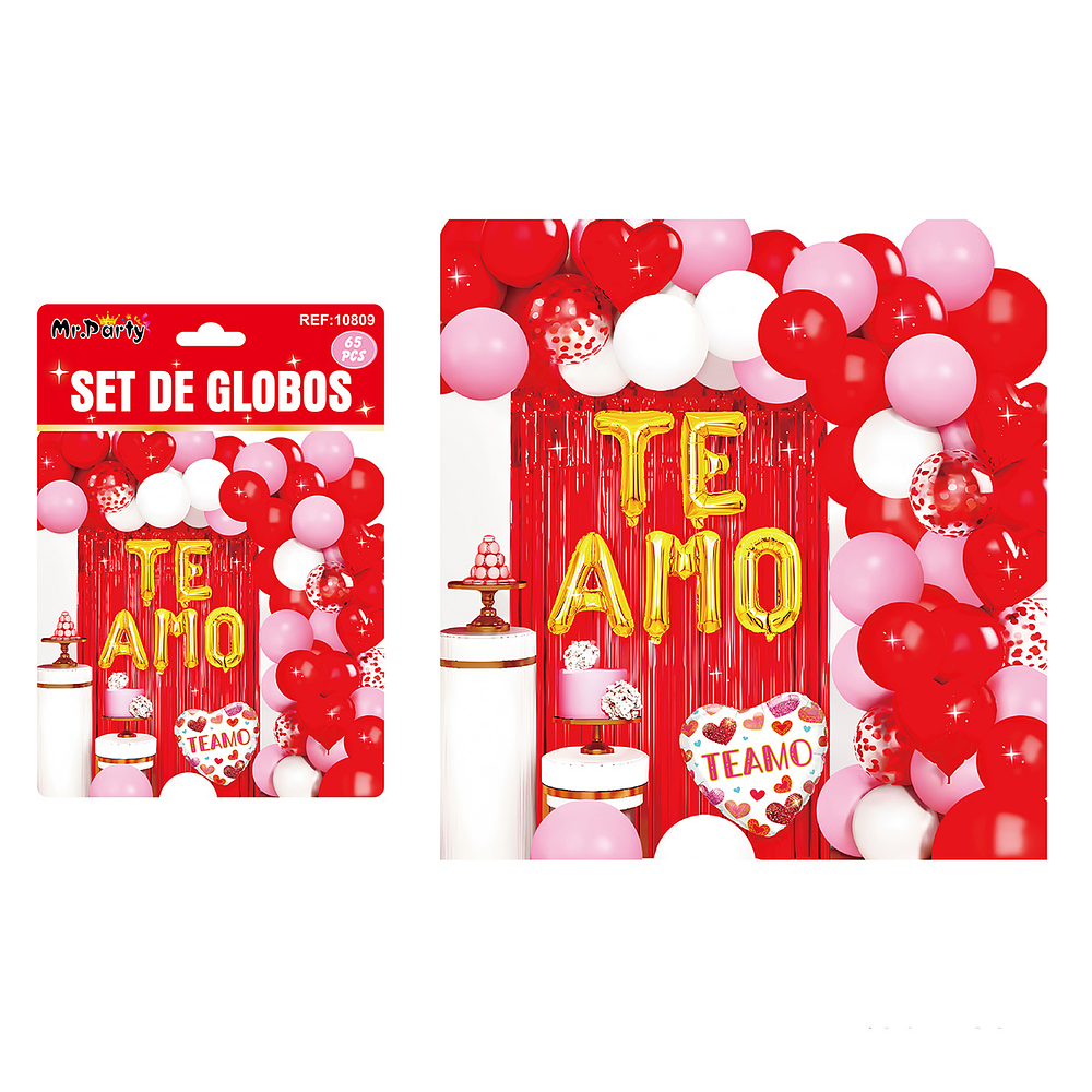 Set de globos San Valentín 65pcs