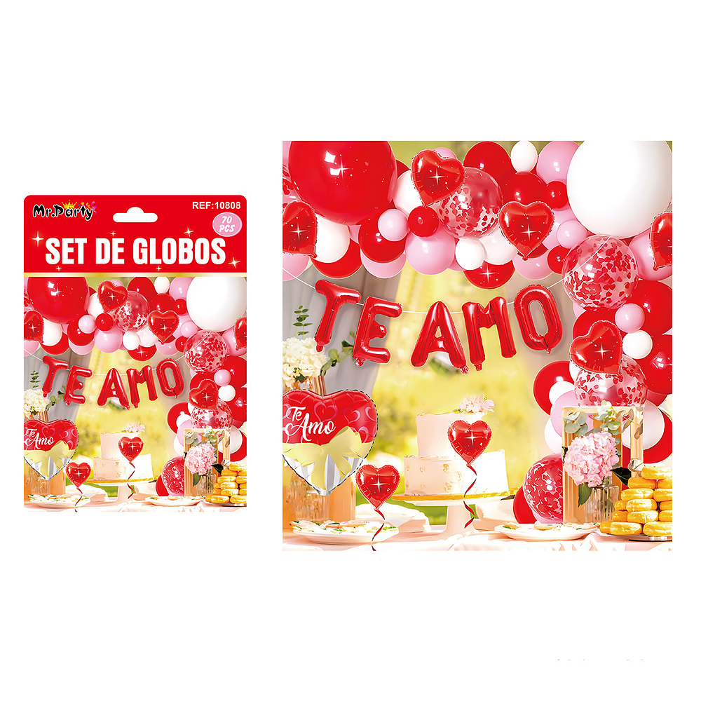 Set de globos San Valentín 70pcs