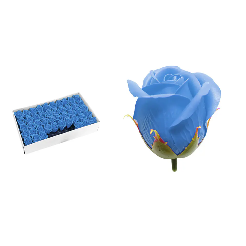 Rosas de jabón aromáticas azul 5cm 50 piezas 1