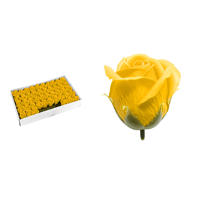 Rosas de jabón aromáticas amarillo 5cm 50 piezas