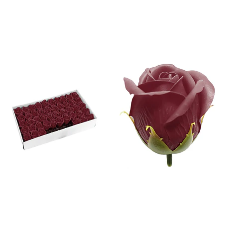 Rosas de jabón aromáticas rosado palo 5cm 50 piezas
