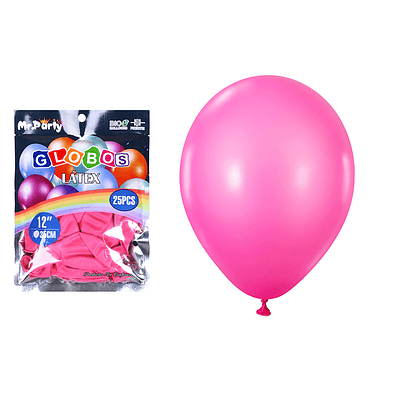 Globos de látex rojo rosa mate 35cm 25pcs