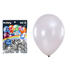 Globos de látex perlado plateado 35cm 25pcs