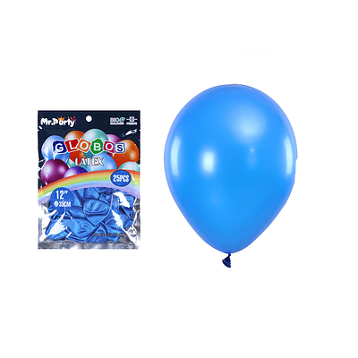 Globos de látex perlado azul oscuro 35cm 25pcs