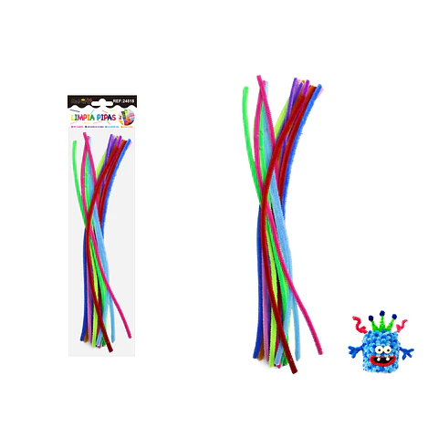 Limpiapipas chenille multicolores brillantes 0.6*30cm 20pcs