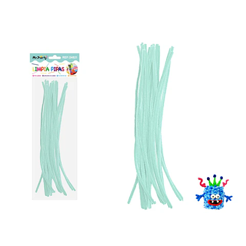 Limpiapipas chenille macaron verde claro 0.6*30cm 20pcs