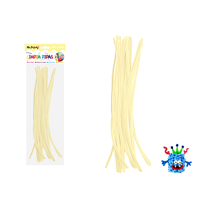 Limpiapipas chenille macaron amarillo 0.6*30cm 20pcs