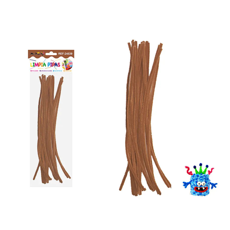 Limpiapipas chenille café 0.6*30cm 20pcs 1
