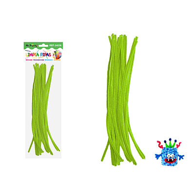 Limpiapipas chenille verde fruta 0.6*30cm 20pcs